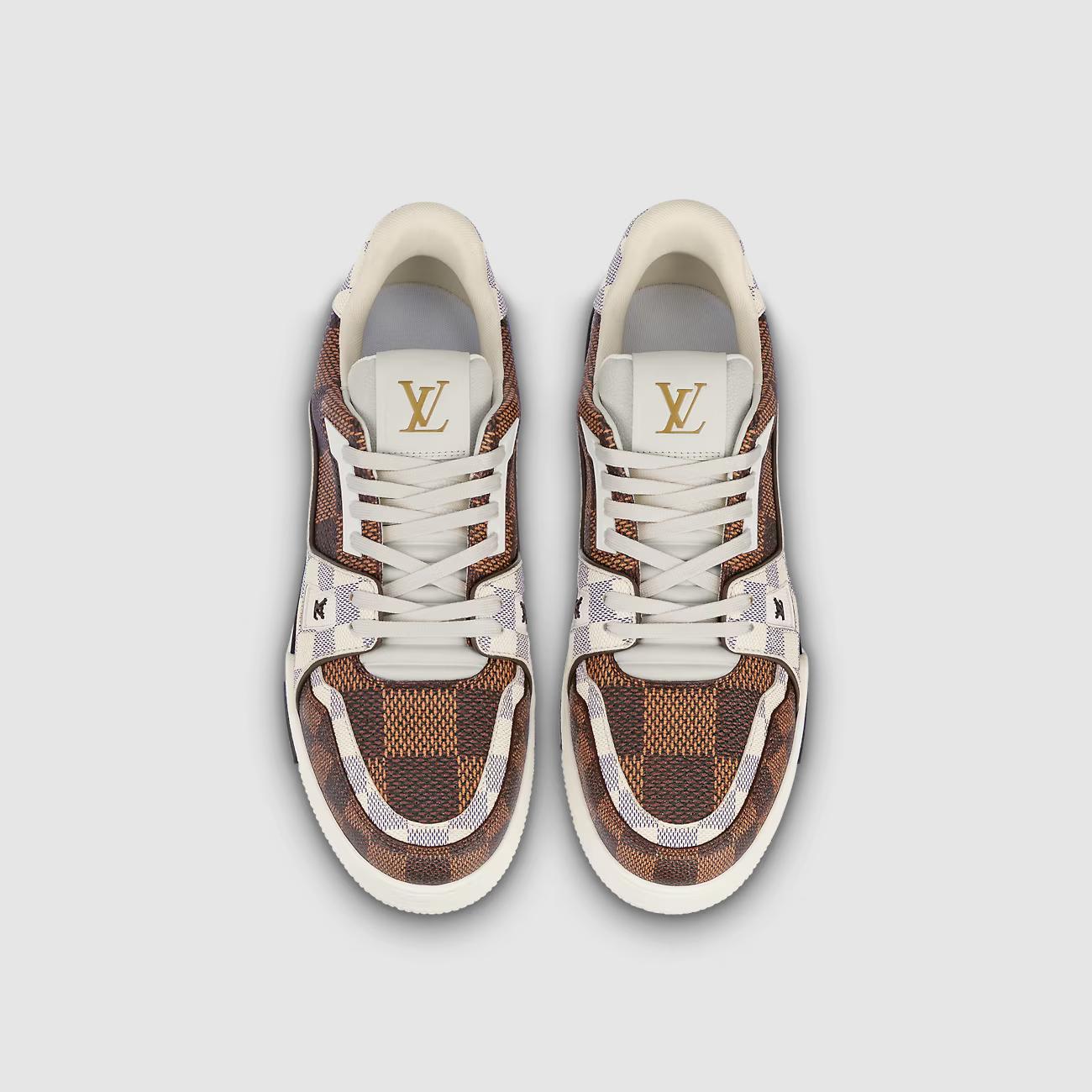 Giày Thể Thao Louis Vuitton Trainer Nam Nâu Be